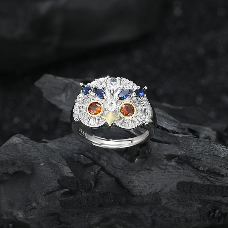 S925 Owl Ring-MARDAZA