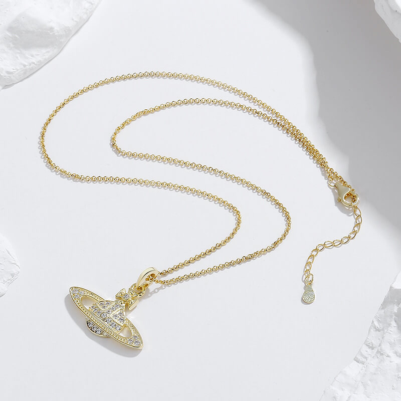 S925 Saturn Necklace-MARDAZA