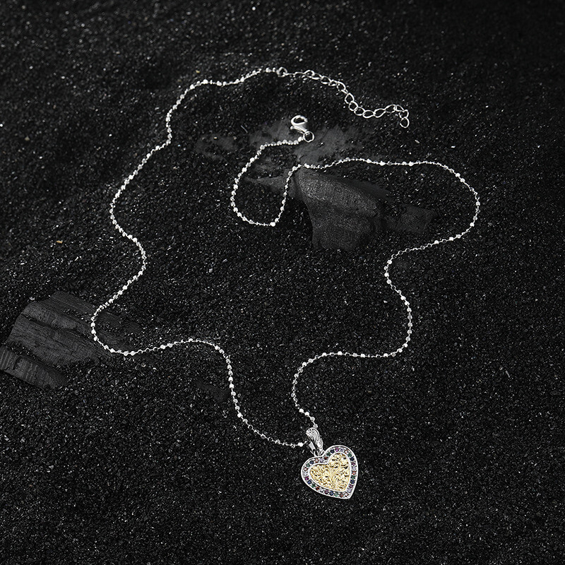 S925 love CZ necklace-MARDAZA