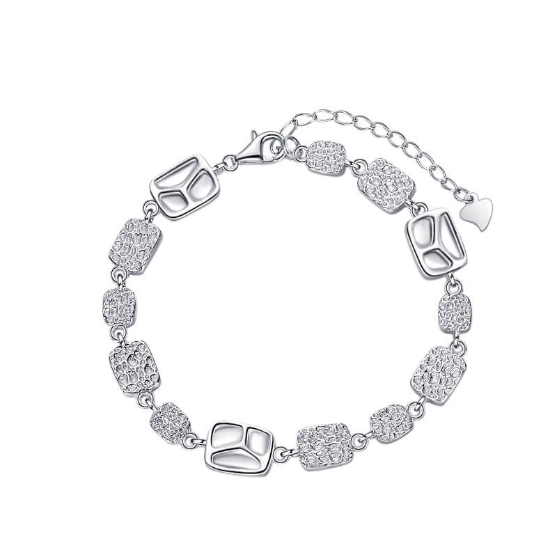 S925 Hammered Texture Bracelet-MARDAZA