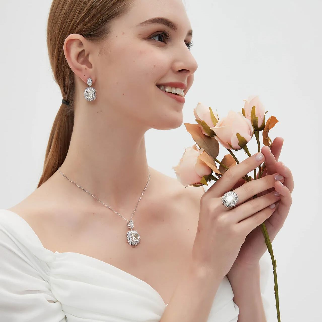 S925 Full Star High Carbon Diamond Earrings-MARDAZA