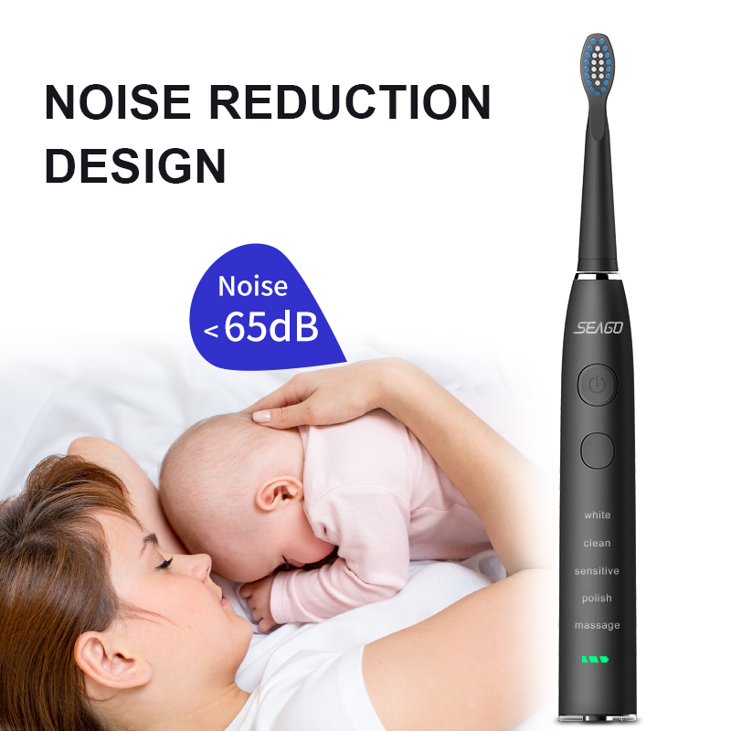 Seago Electric Sonic Toothbrush USB Rechargeable Adult 360 Days Long B