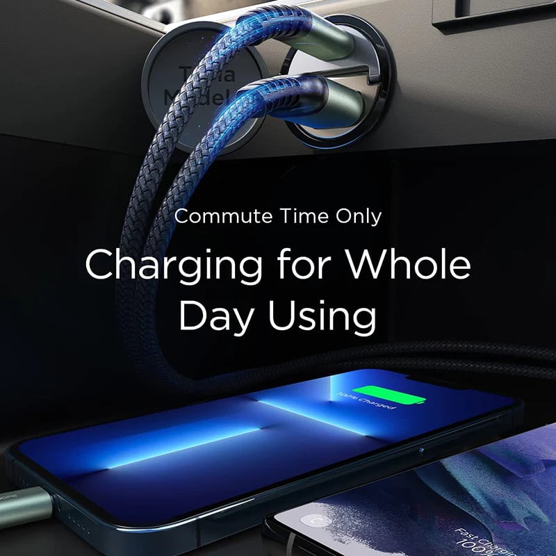 Multi Compatible 100W Fast Charging Car Charger