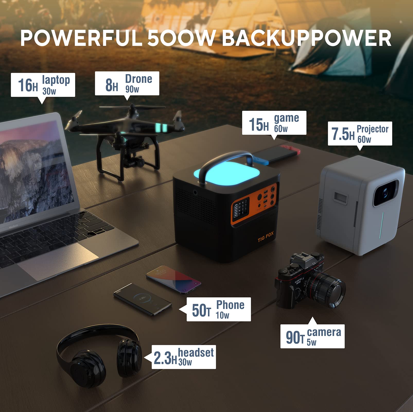 TIG FOX Portable Power Station 540Wh