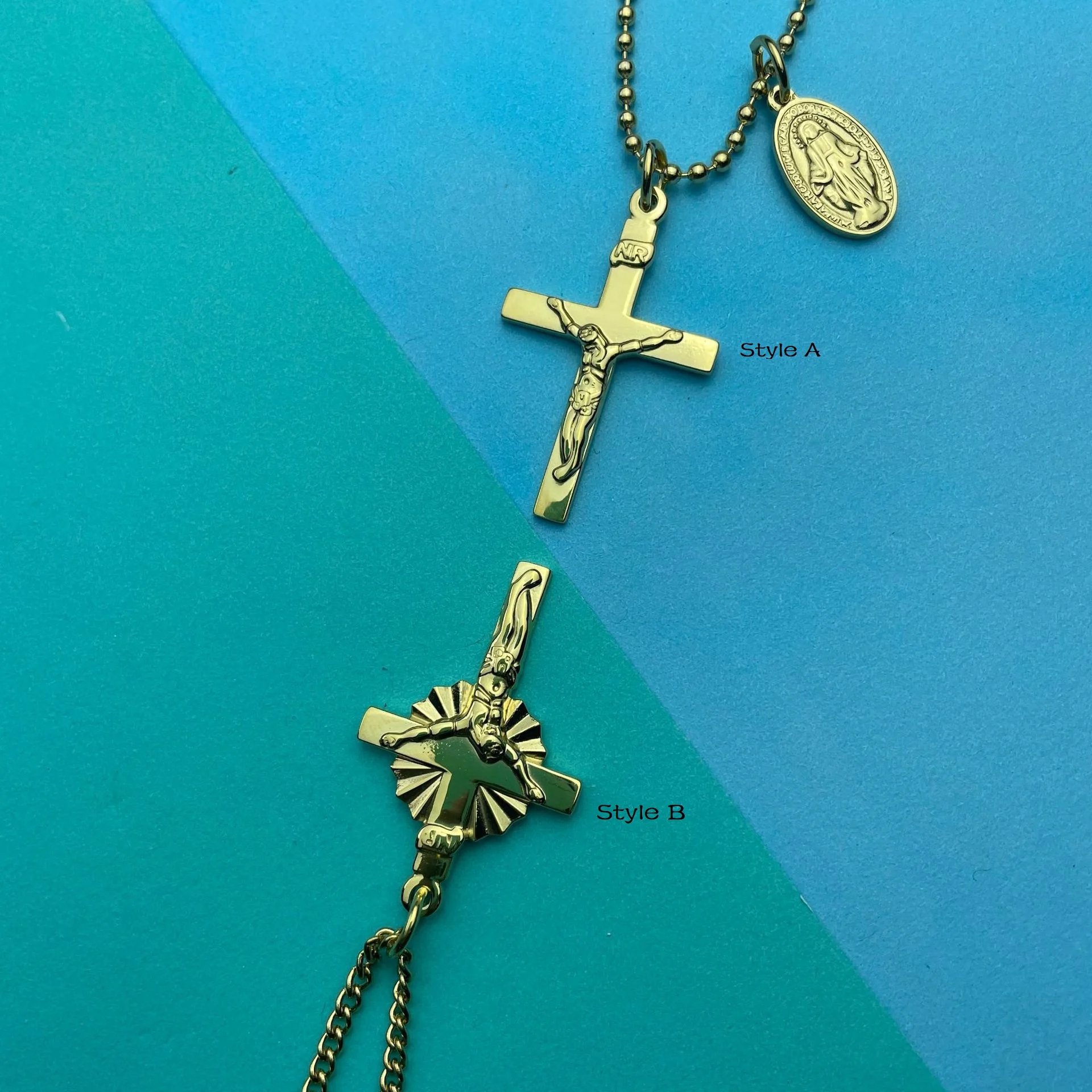 49% OFFST.Benedict Protection Cross Power Pendant Necklace