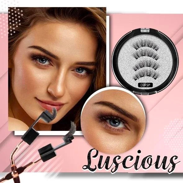 MAGNETIC EYELASHES KIT (4 PCS + FREE TWEEZERS )