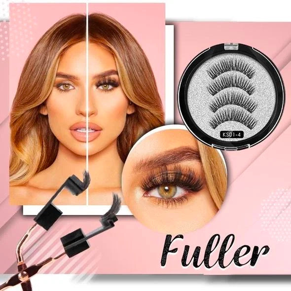 MAGNETIC EYELASHES KIT (4 PCS + FREE TWEEZERS )