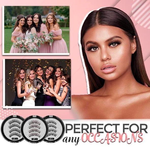 MAGNETIC EYELASHES KIT (4 PCS + FREE TWEEZERS )