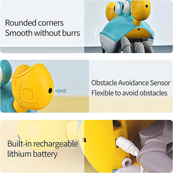 GOATYGOATY® CRAWLING CRAB BABY TOY: INTERACTIVE AND EDUCATIONAL TOY FOR BABIES