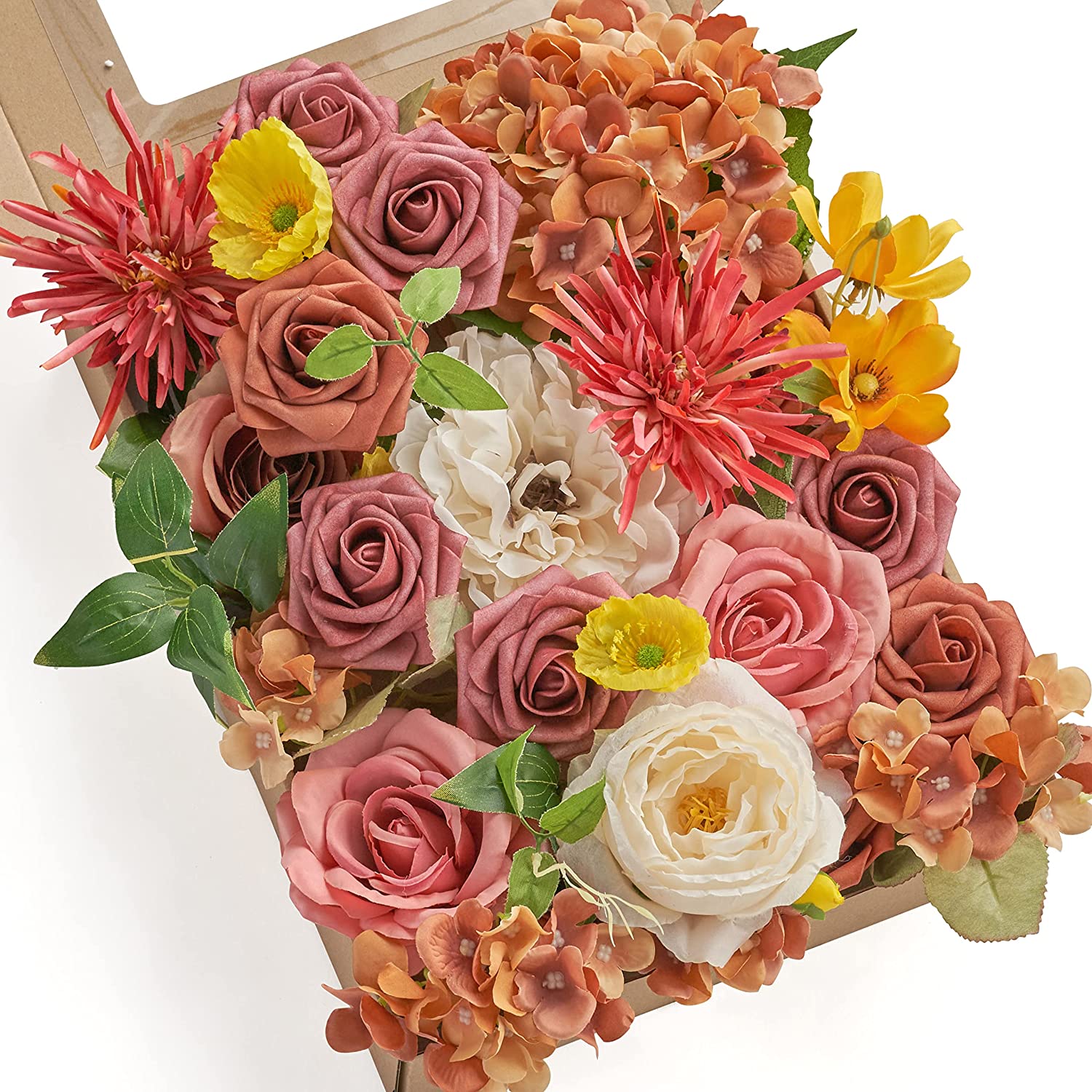 YEEFLORA Artificial Flowers, Dusty Pink Wedding Decorations Flower