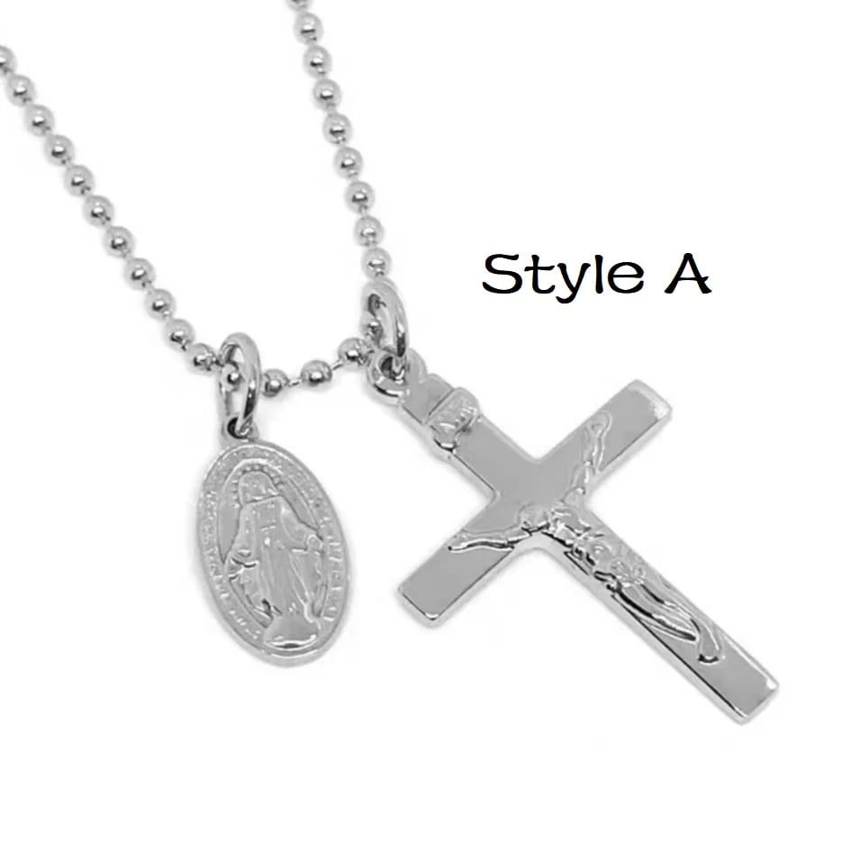 49% OFFST.Benedict Protection Cross Power Pendant Necklace