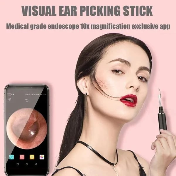 Hot Sale 50% OFF-Clean Earwax - Wi -Fi Visible Wax Elimination Spoon,USB 1080P HD Load Otoscope