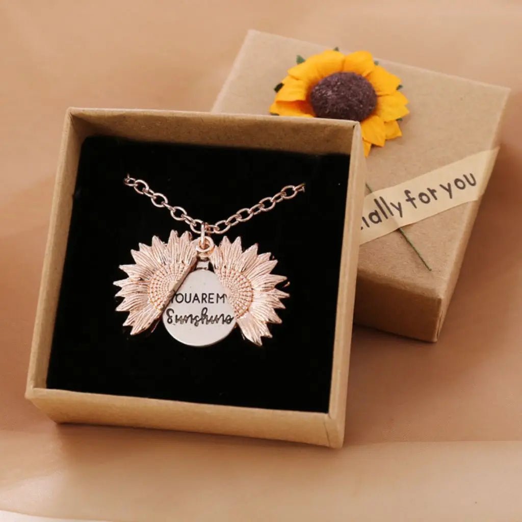 （Early Mother's Day-50% OFF Today ）YOU ARE MY SUNSHINE SUNFLOWER NECKLACE-2PCS