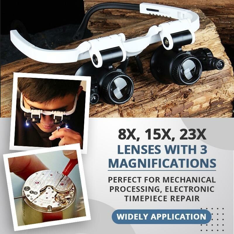 LED Glasses Magnifier 8x 15x 23x(🔥Hot sale 🔥50% OFF)