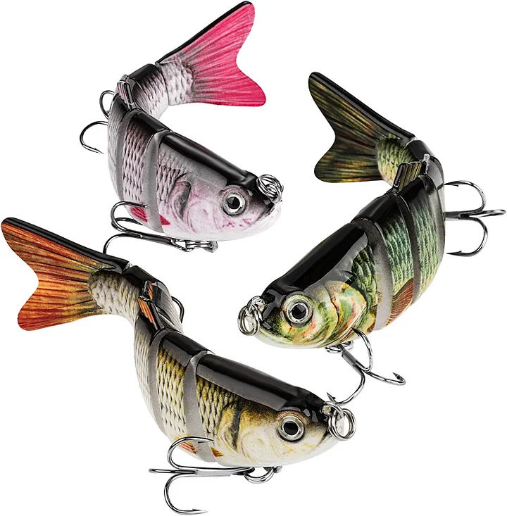 Topwater Bass Lures Multi-Joint Swimbait Lifelike Hard Bait Trout Bass