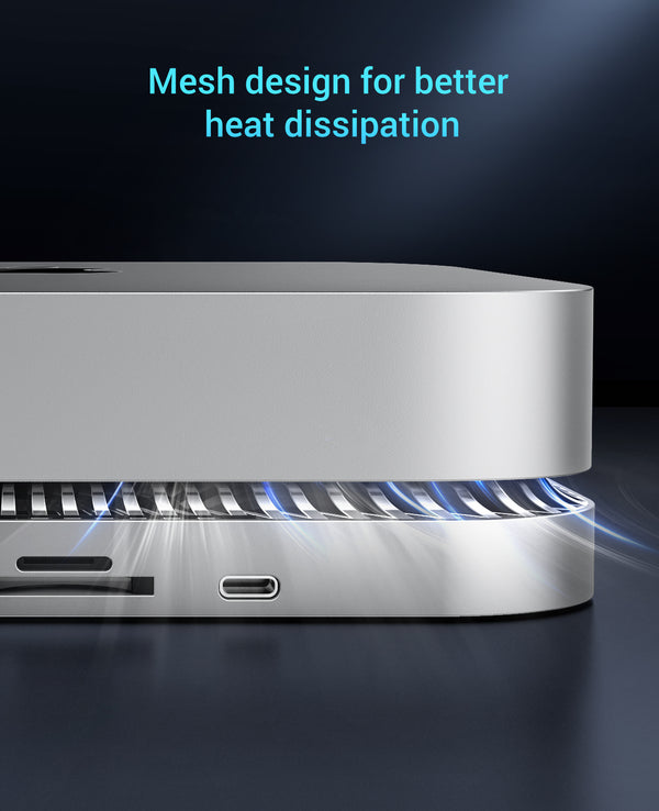 RayCue ExpandPro Marvel 7-in-1 USB-C Hub/Stand for Mac Mini 2018 and Newer