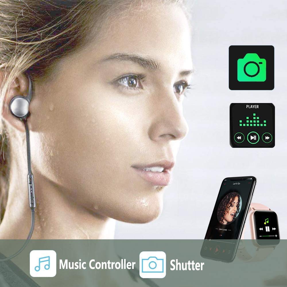 Bluetooth Smart Watches Fitness Tracker Watch -PINK