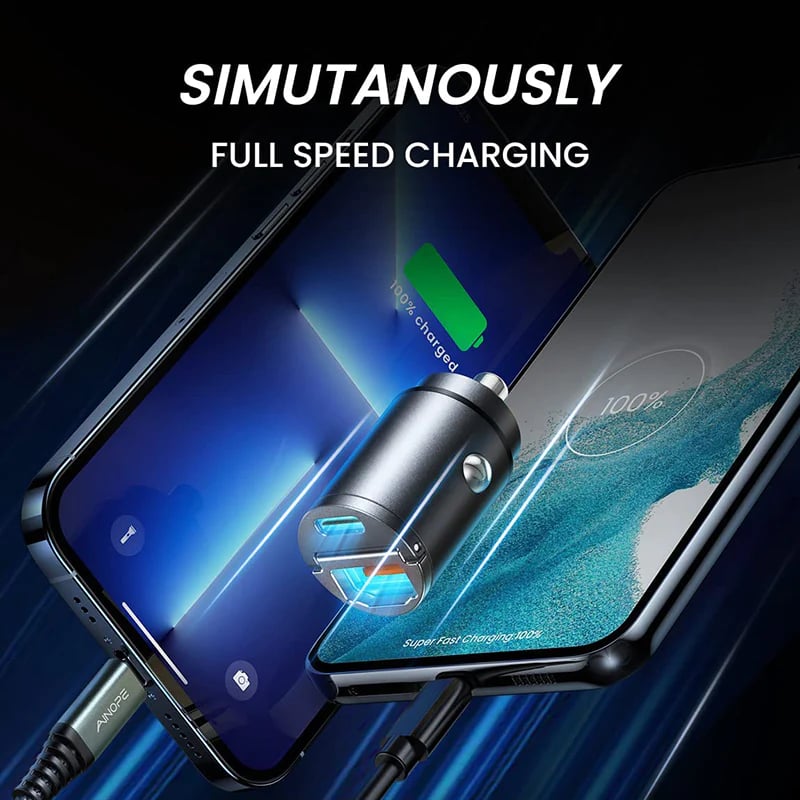 Multi Compatible 100W Fast Charging Car Charger