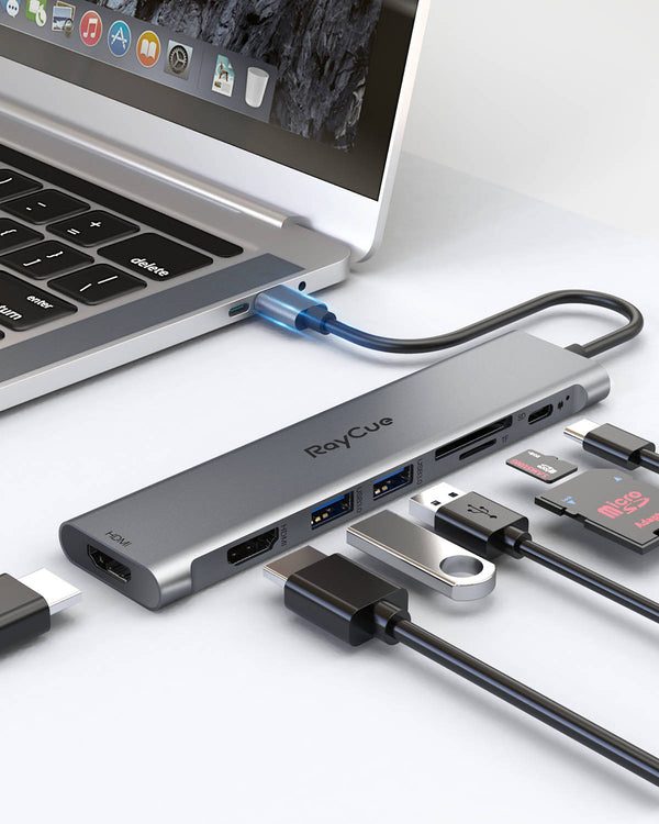 RayCue ExpandPro Elite 7-in-1 USB-C Hub with Dual HDMI