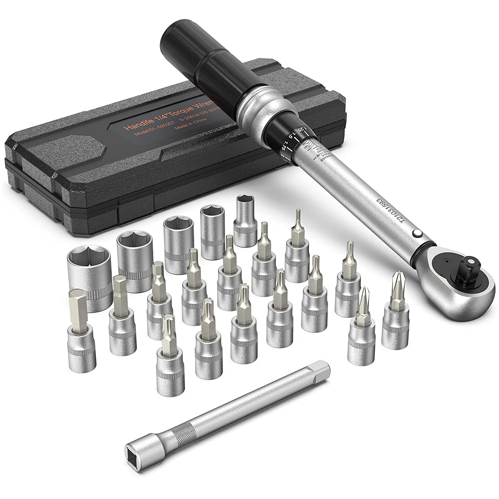 Handife 1/4 Inch Drive Click Torque Wrench Set