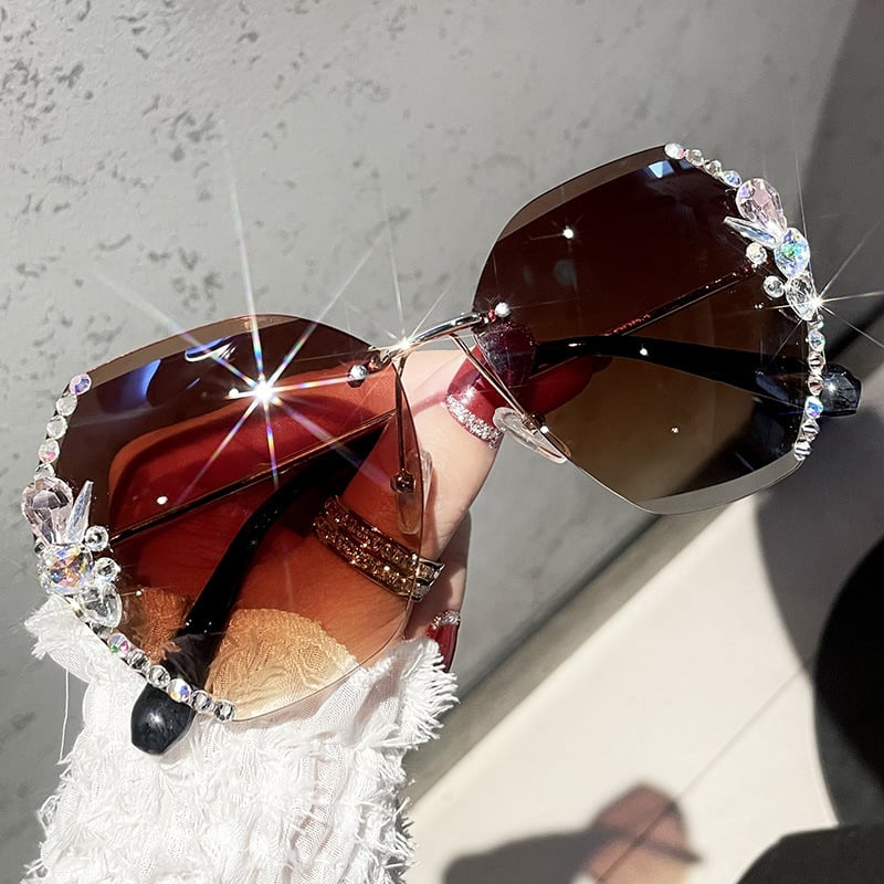 Last Day 50% OFF2022 Woman Rimless Diamond Sunglasses-Buy 2 Free Shipping