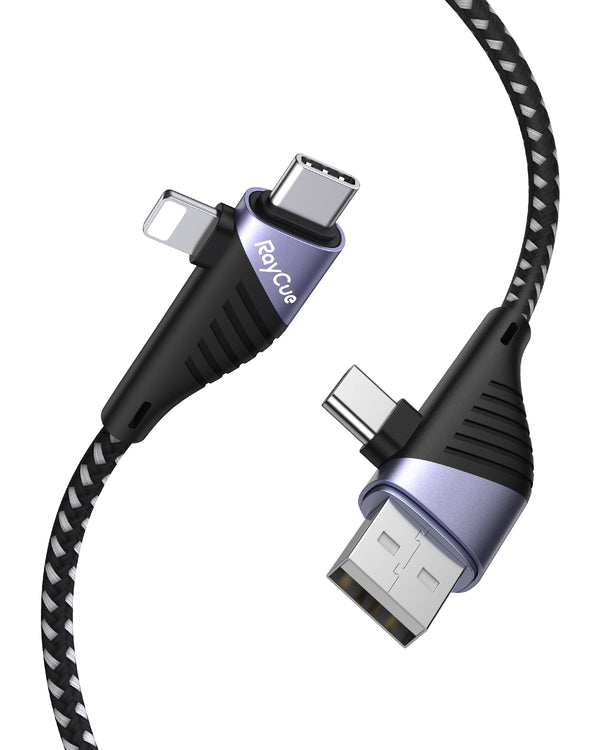 RayCue BlitzLink Omni 1.2M Braided Multifunctional 4-in-1 Chrage&Sync Cable