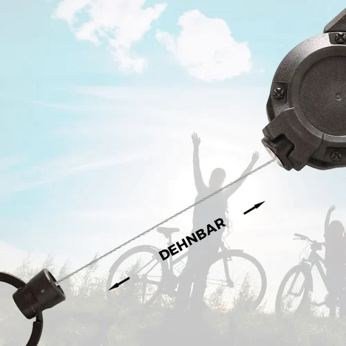 Automatic Retractable Outdoor Wire Rope Keychain-2PCS