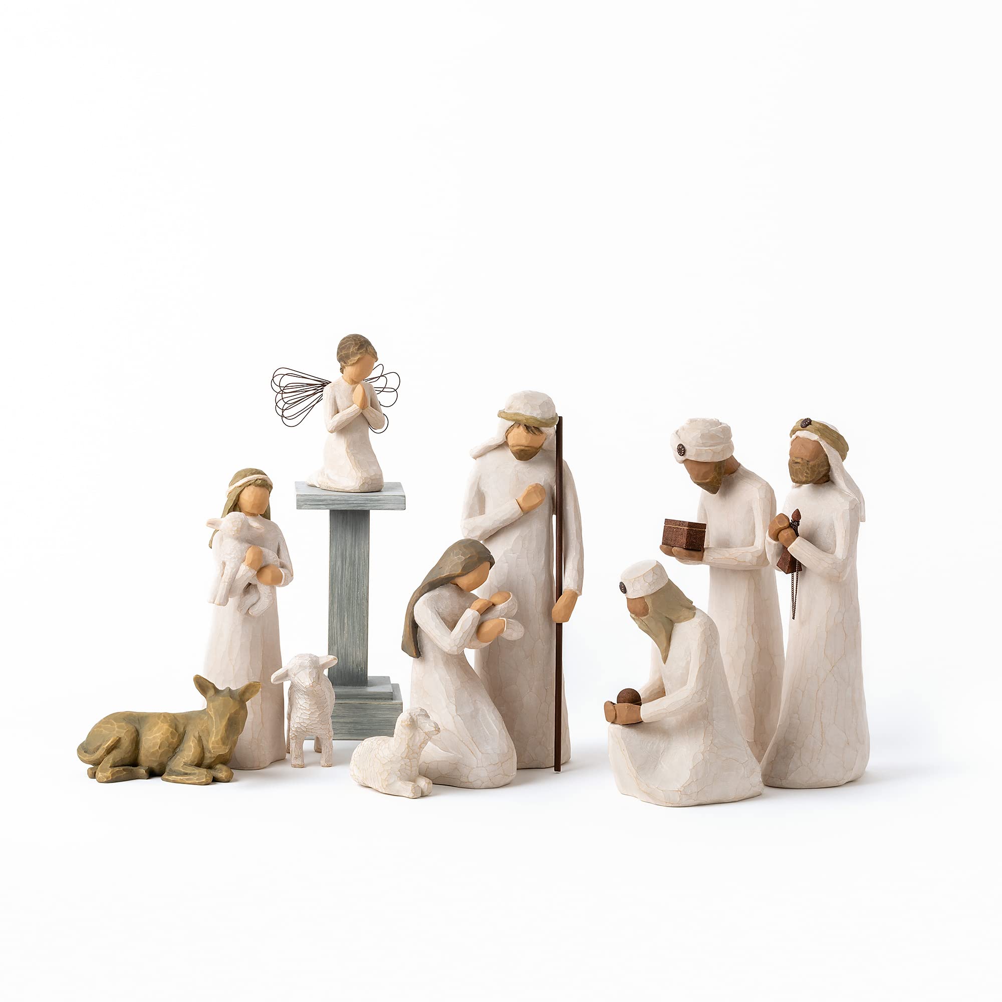 Nativity Starter Figures with The Three Wisemen Plus Angel, 11-Piece S