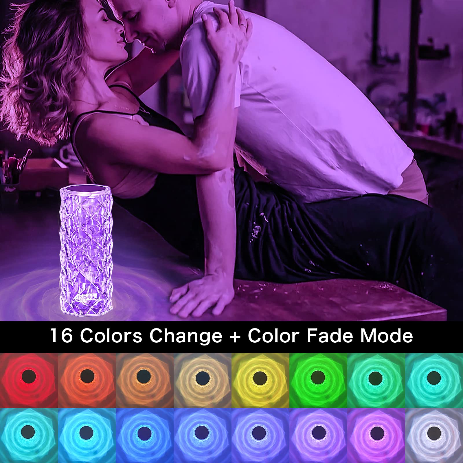 🎁New Year Sale- 49% OFF🎁Touching Control Rose Crystal Lamp - Buy 2 F