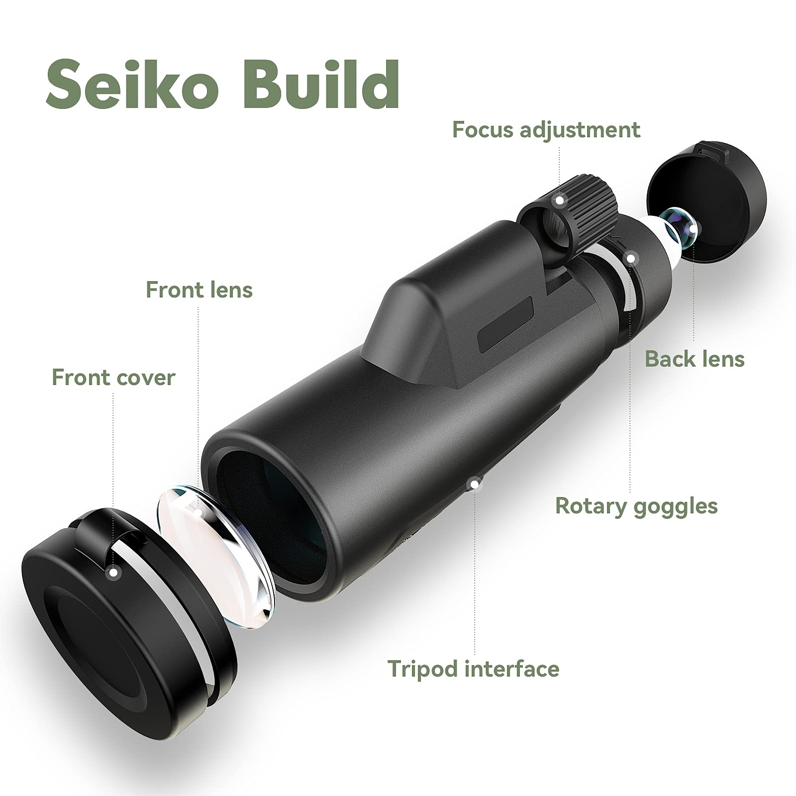 Monocular Telescope, 12x50 HD High Power Monocular for Adults with nig