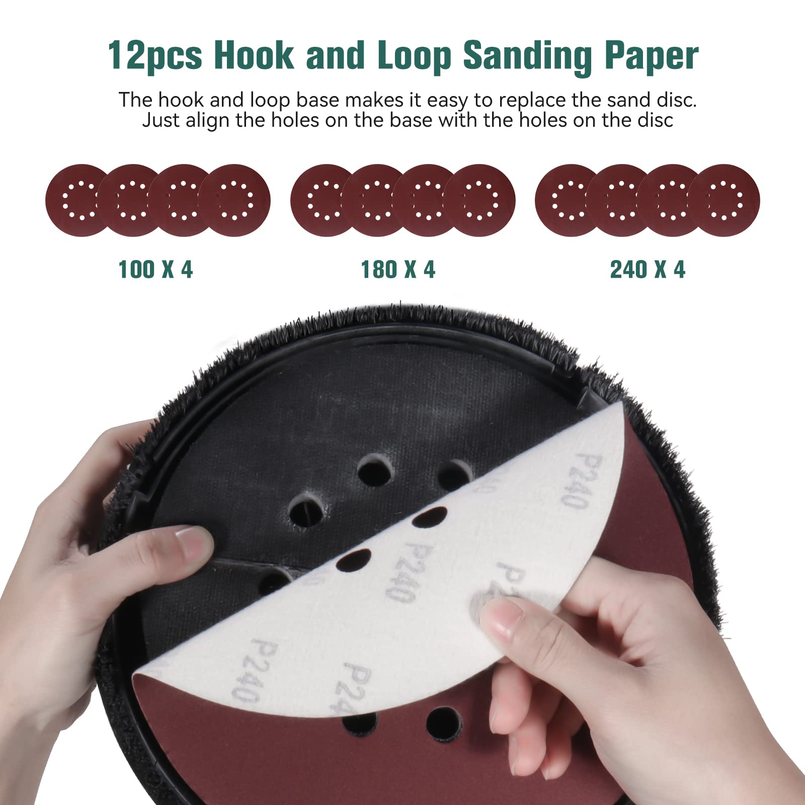 WAABENN Drywall Sander, 750 W, Foldable & Retractable Ceiling Sander, 