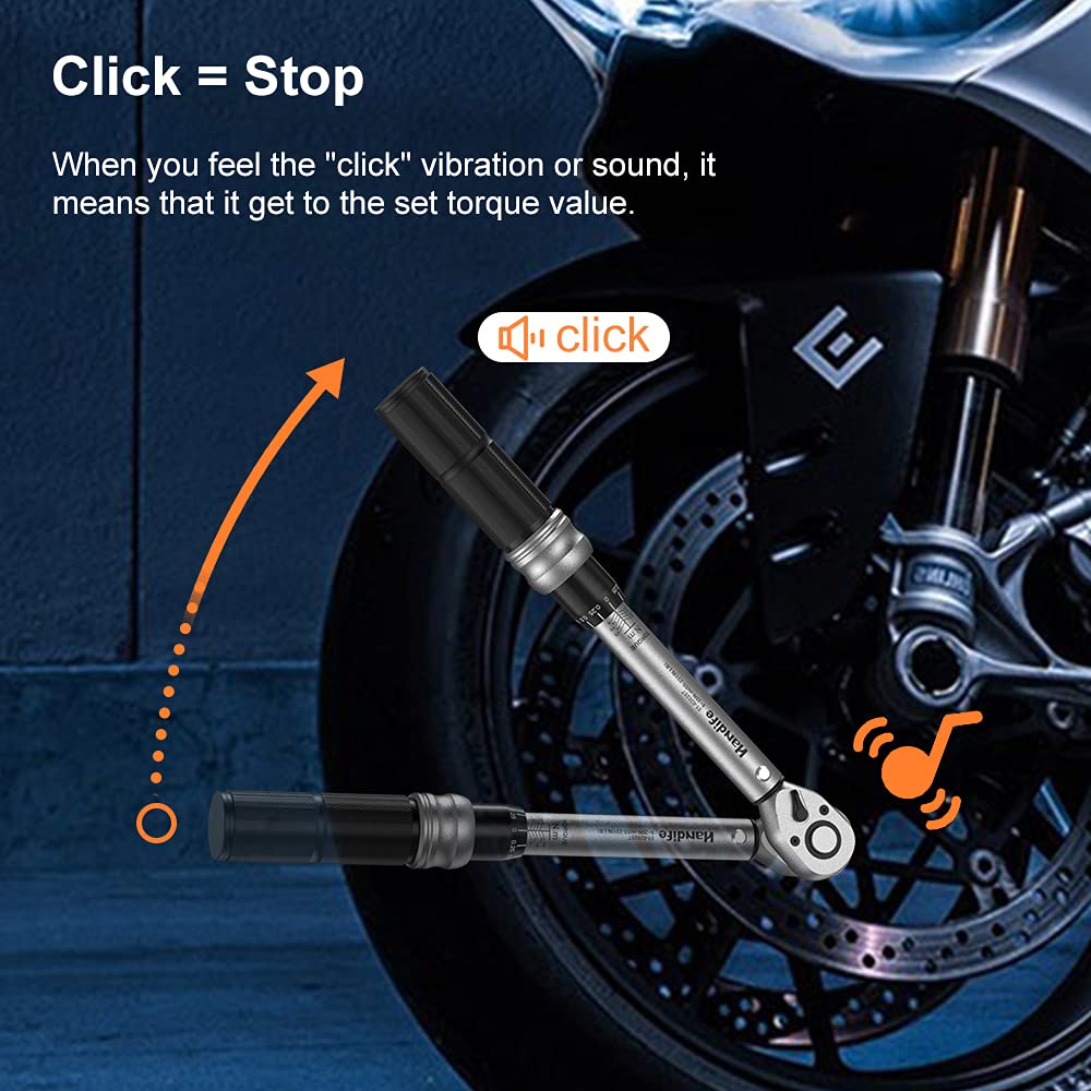 Handife 1/4 Inch Drive Click Torque Wrench Set