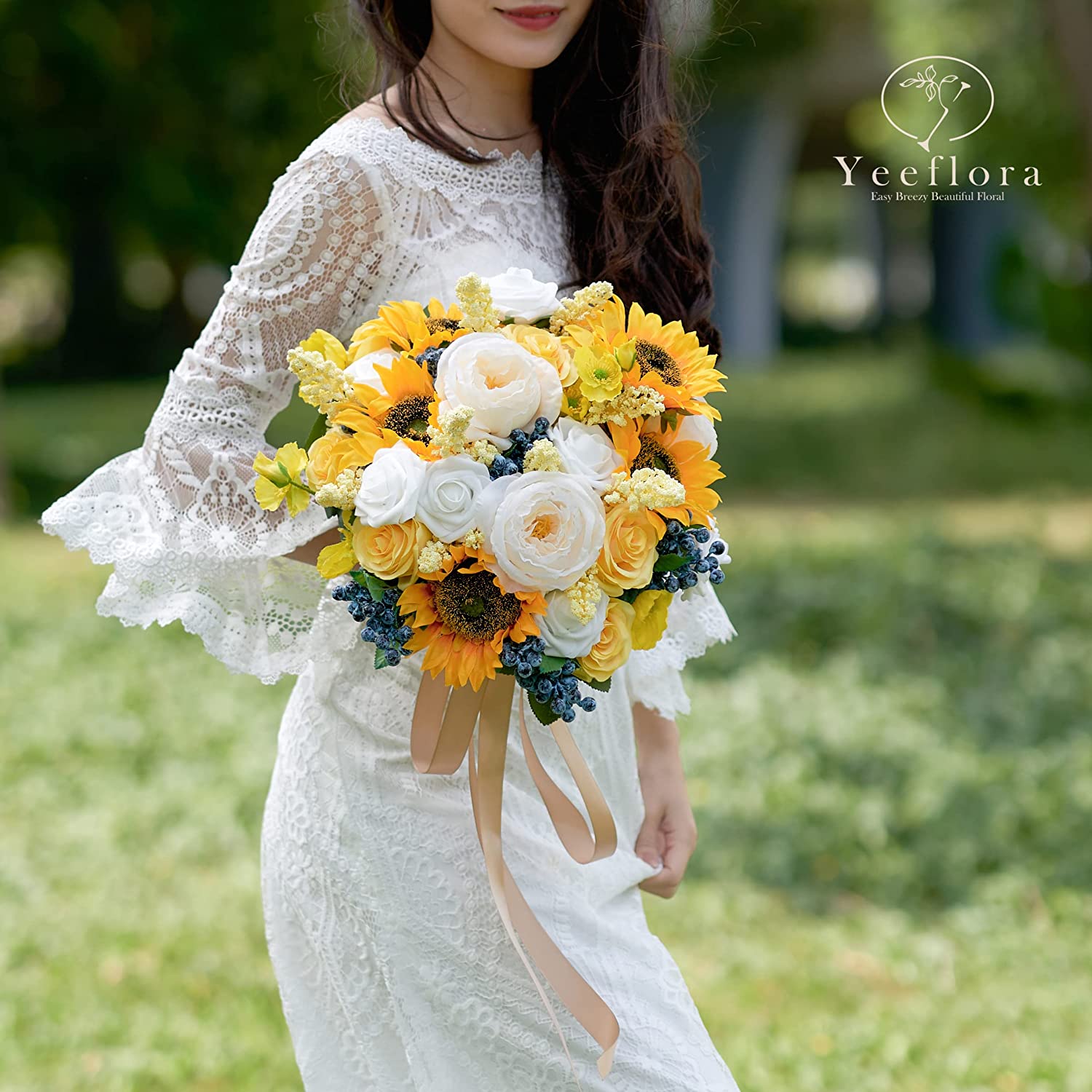 YEEFLORA Artificial Flowers Combo Set Fake Flower