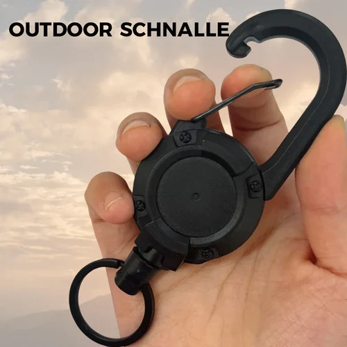 Automatic Retractable Outdoor Wire Rope Keychain-2PCS