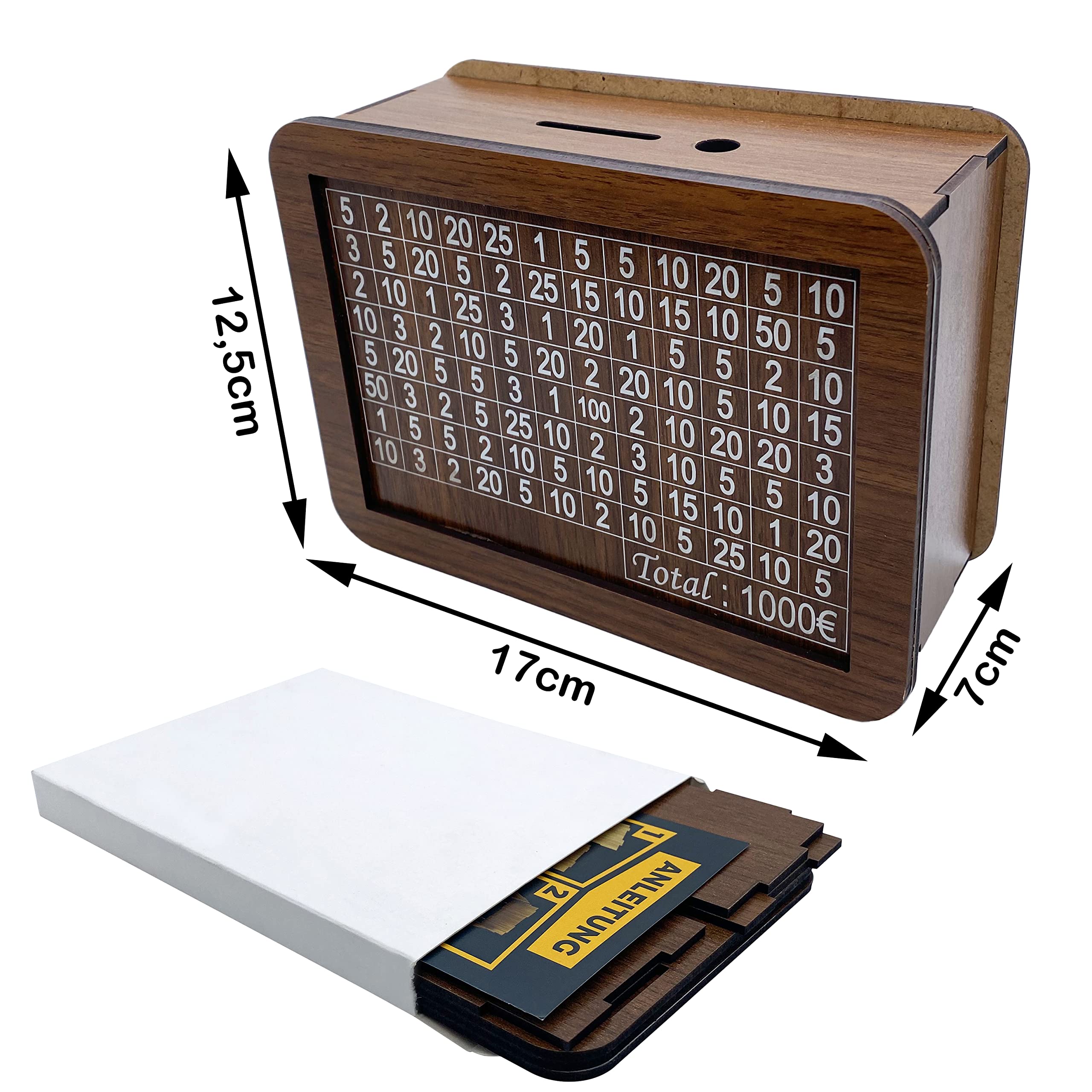 Wooden Money Box with Counter