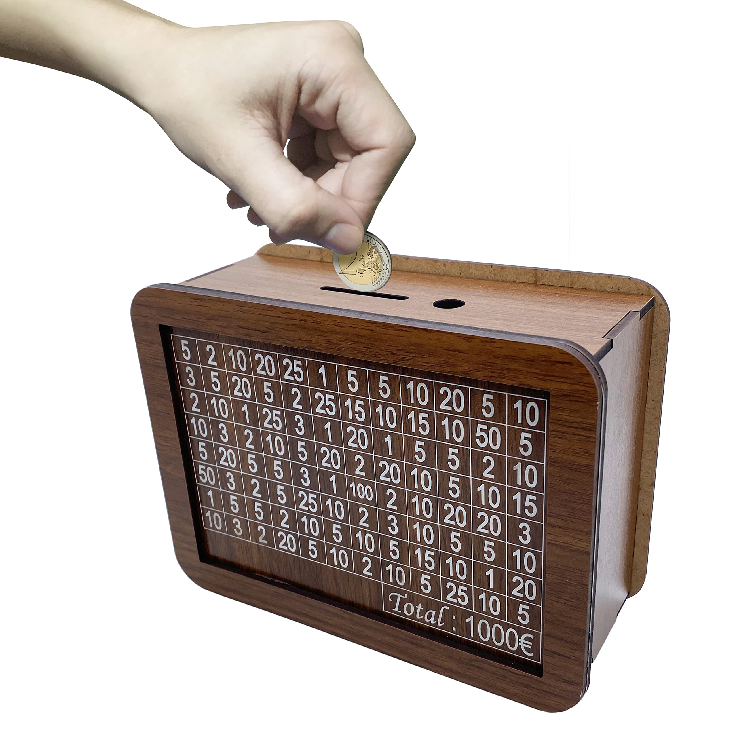 Wooden Money Box with Counter