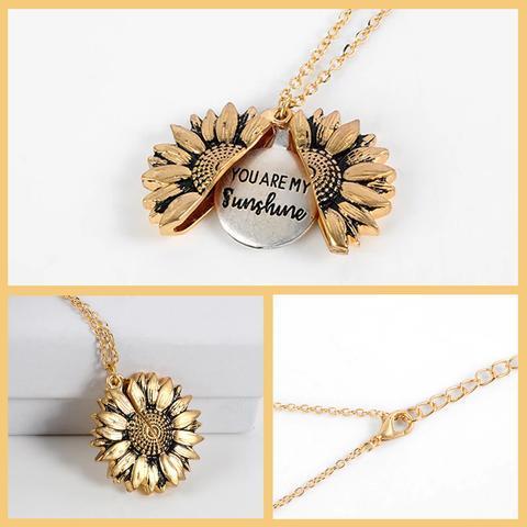 （Early Mother's Day-50% OFF Today ）YOU ARE MY SUNSHINE SUNFLOWER NECKLACE-2PCS