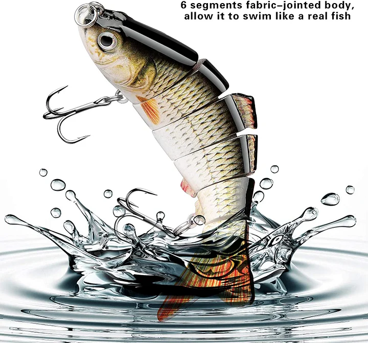 Topwater Bass Lures Multi-Joint Swimbait Lifelike Hard Bait Trout Bass