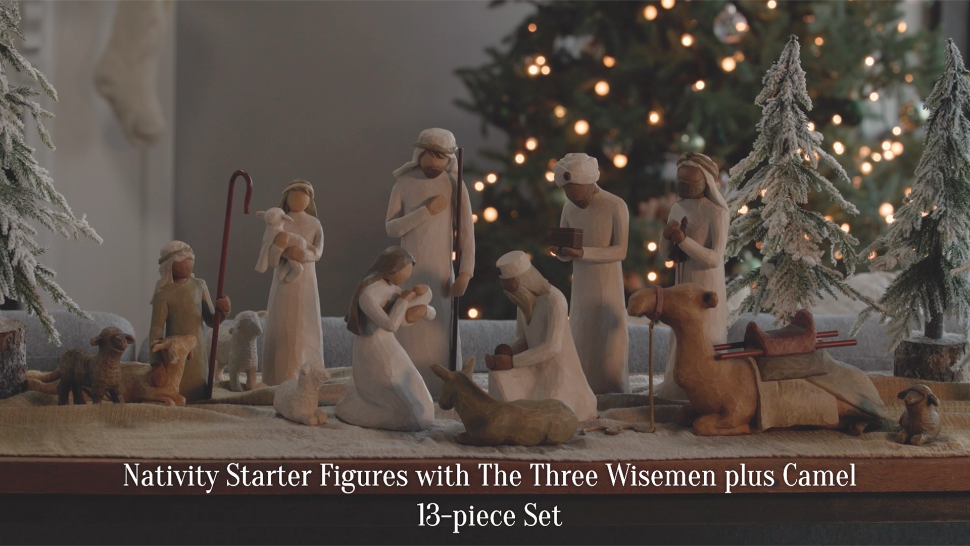 Nativity Starter Figures with The Three Wisemen Plus Angel, 11-Piece S