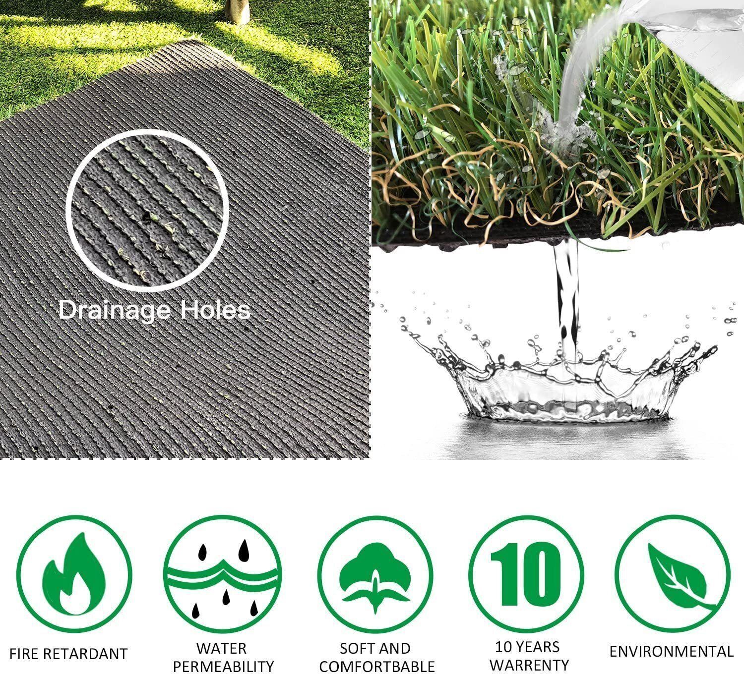 Green Artificial Grass Carpet - Can be cut and spliced 