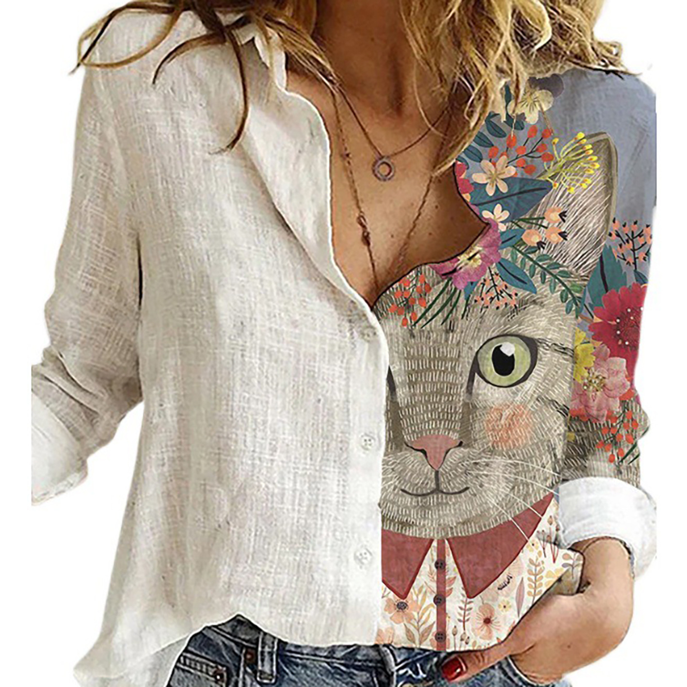 CAMISA ESTAMPADA GATINHOS