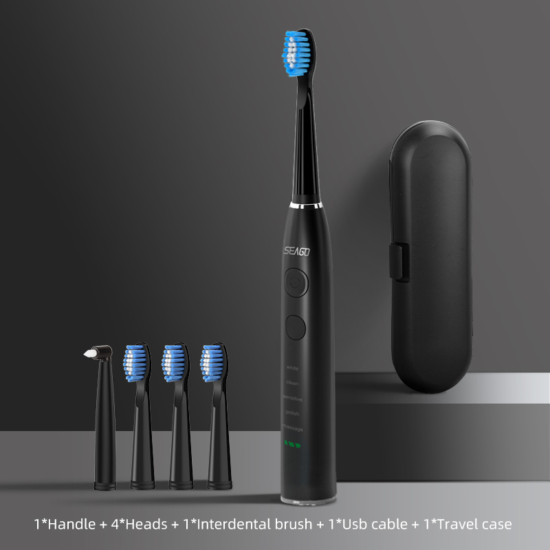 Seago Electric Sonic Toothbrush USB Rechargeable Adult 360 Days Long B