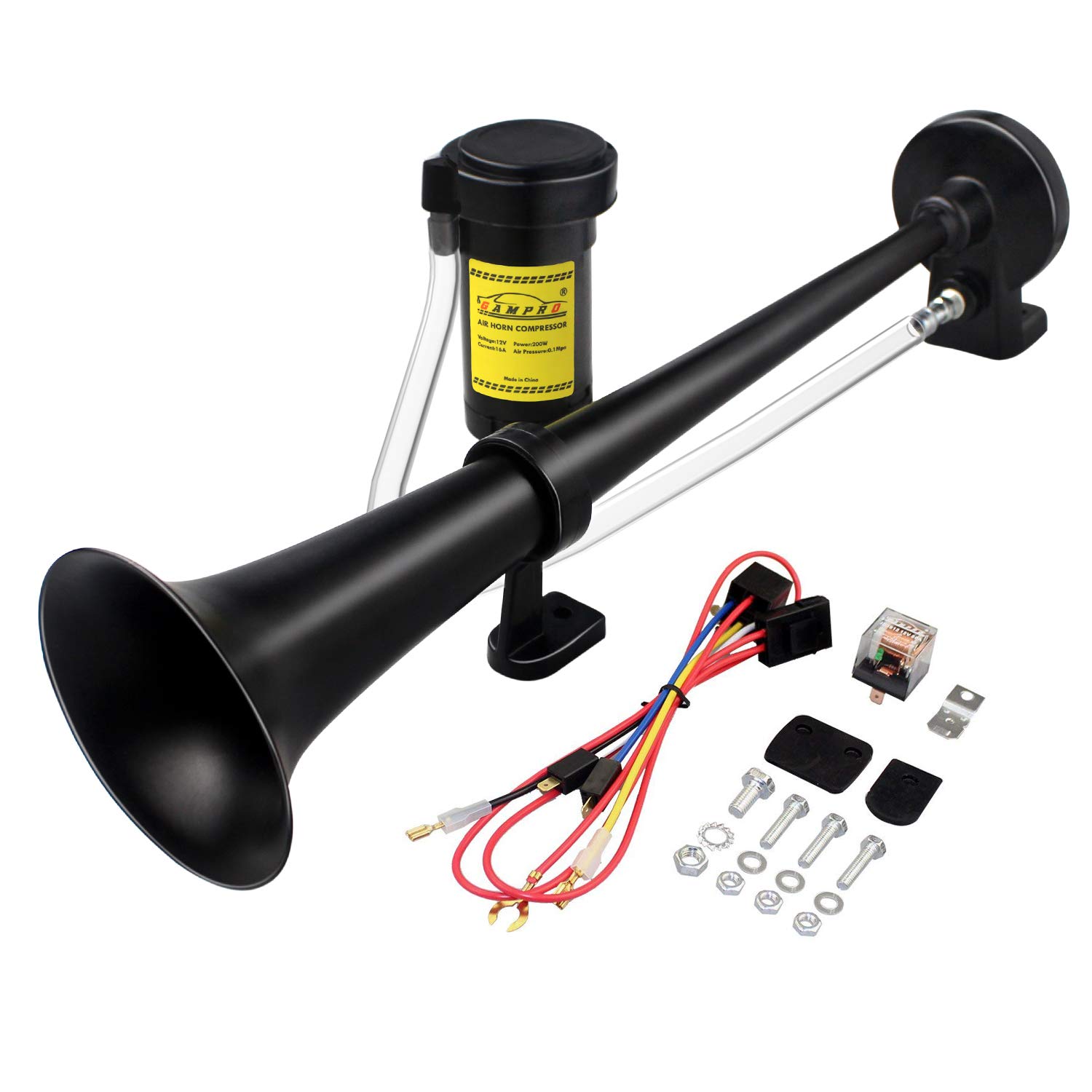 The World's Loudest Motorcycle Horn + Mounting Hardware & Complete Wir