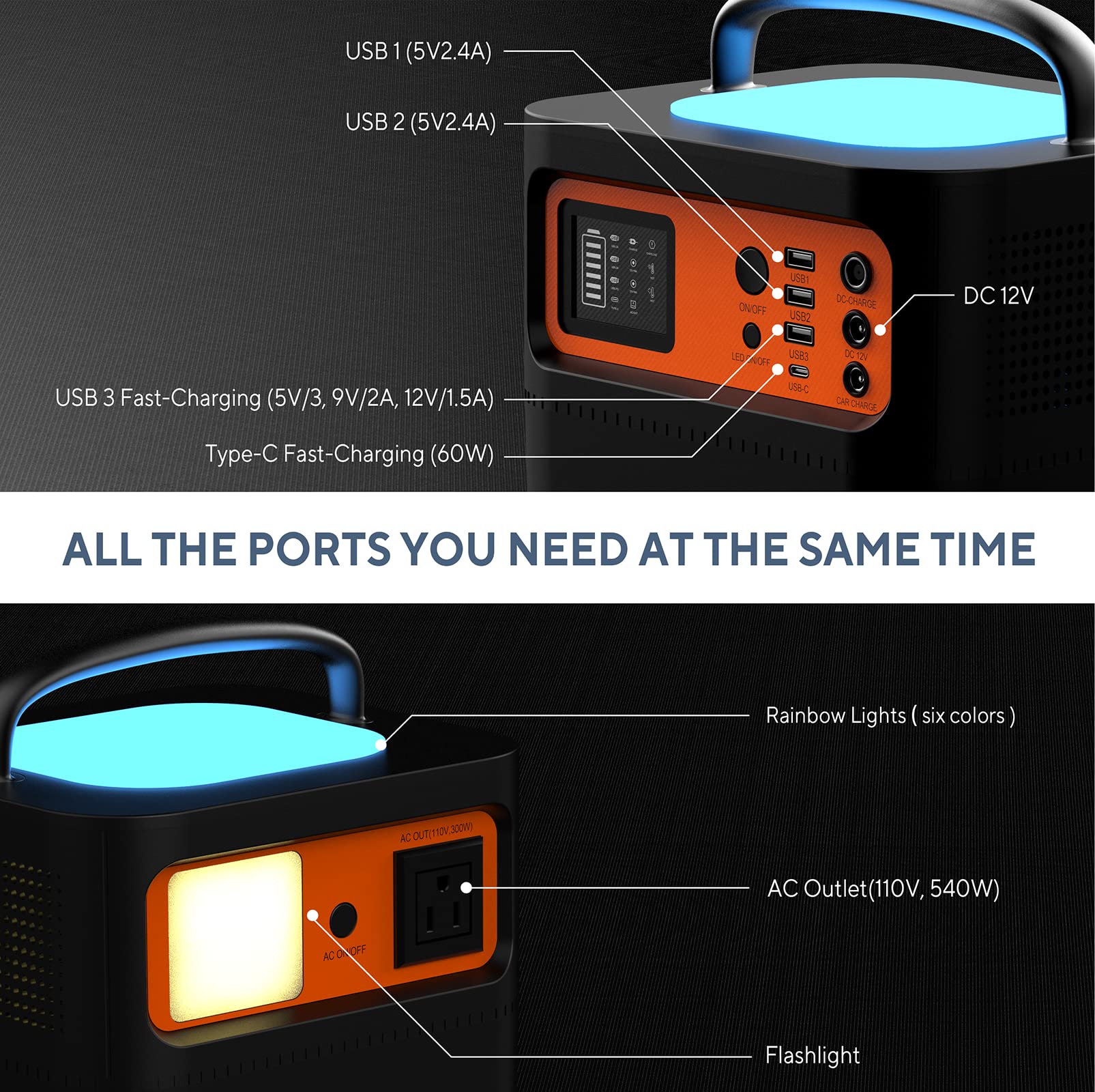 TIG FOX Portable Power Station 540Wh