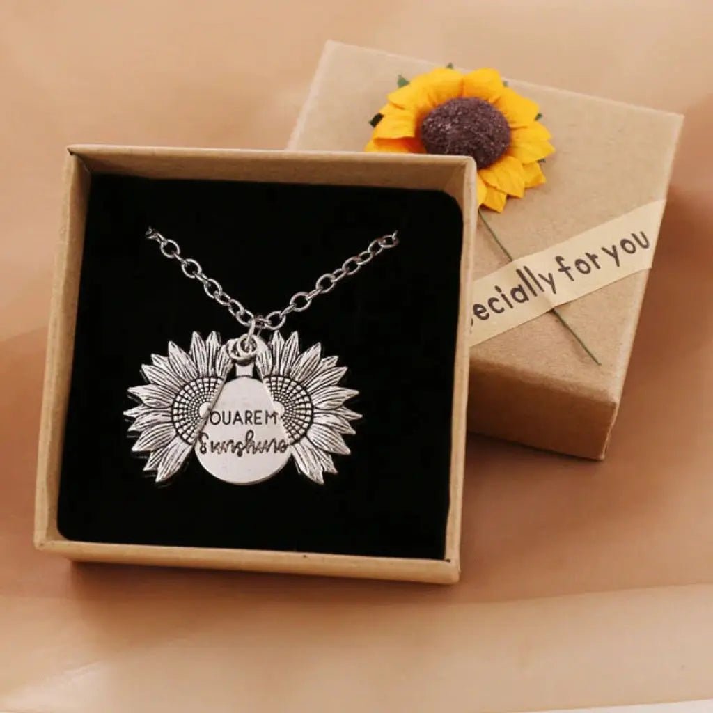 （Early Mother's Day-50% OFF Today ）YOU ARE MY SUNSHINE SUNFLOWER NECKLACE-2PCS
