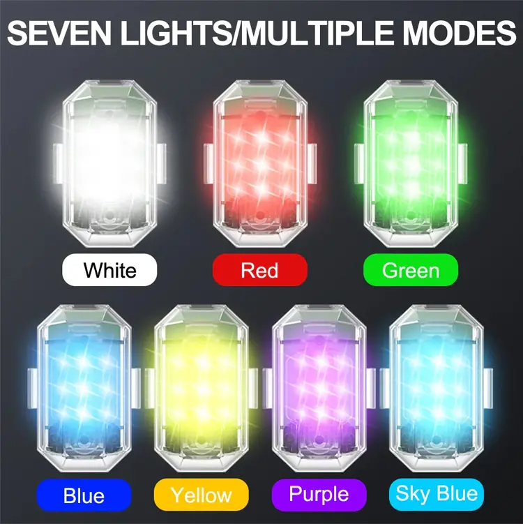 Lumini de modificare a motocicletelor auto, lumini de stroboscop drone, lumini de alarma în aer liber