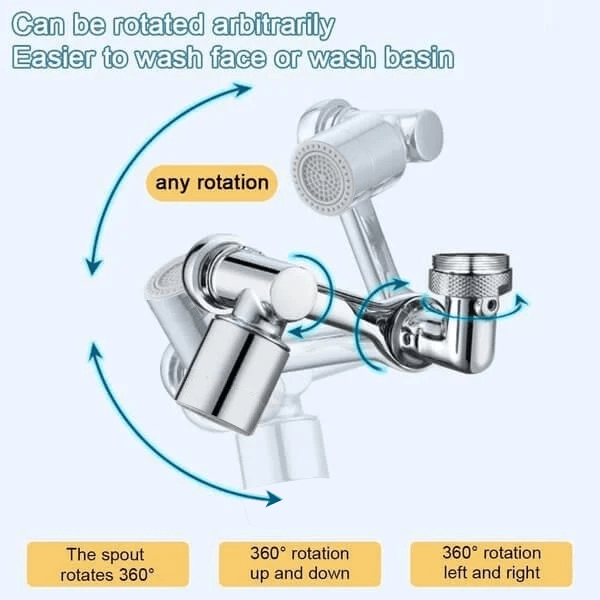 🎁New Year 2023 Sale🎁Universal 1080° Swivel Robotic Arm Swivel Extension Faucet Aerator