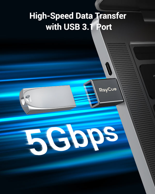 RayCue ExpandPro Uno A1 USB-C to USB 3.0 OTG Adapter for USB-C Enabled Devices-2 x Pack