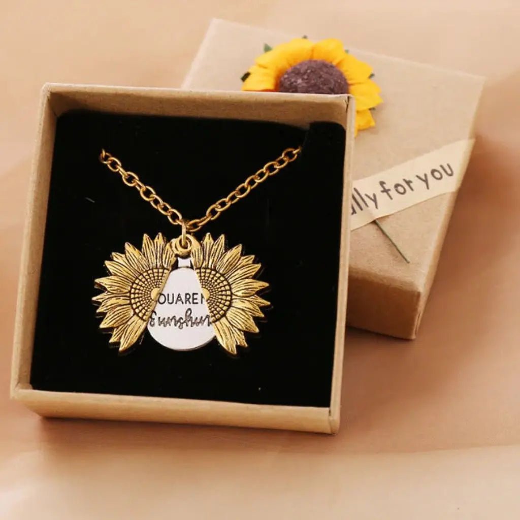（Early Mother's Day-50% OFF Today ）YOU ARE MY SUNSHINE SUNFLOWER NECKLACE-2PCS