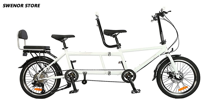 MECHNA Foldable 20 Inch Tandem Bike 3-seater shimao 7speed tandem adul